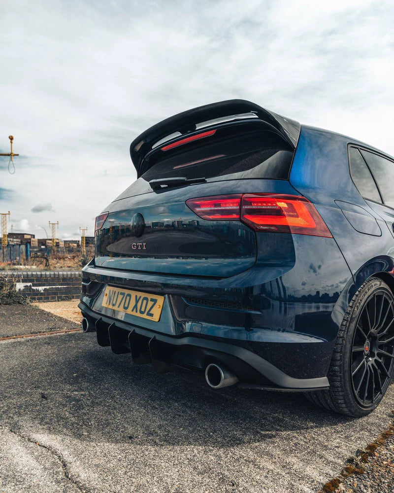 VW GOLF, GOLF GTI & GOLF R MK8 GLOSS BLACK CLUBSPORT REAR SPOILER (2019+)