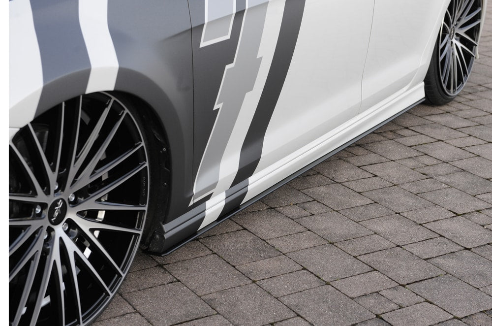 Rieger VW Golf Mk7 ‘R’/R-Line (Pre-facelift 2012-16) Side Skirt Extensions (Pair) - Satin Black - 00059571+00059572