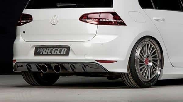 Rieger VW Golf MK7 R Rear Diffuser - Gloss Black (2012-2016) - 00088092