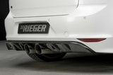 Rieger VW Golf MK7 R Rear Diffuser - Gloss Black (2012-2016) - 00088092