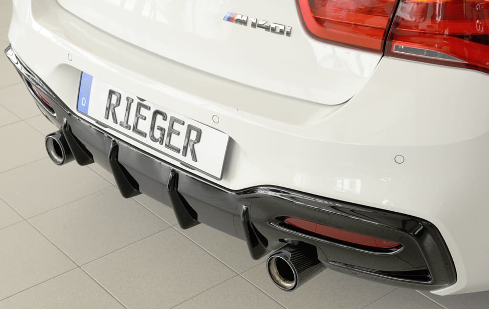 Rieger BMW M135i/M140i (F20/F21) Rear Bumper Diffuser - Gloss Black (2015-2019) - 00088171