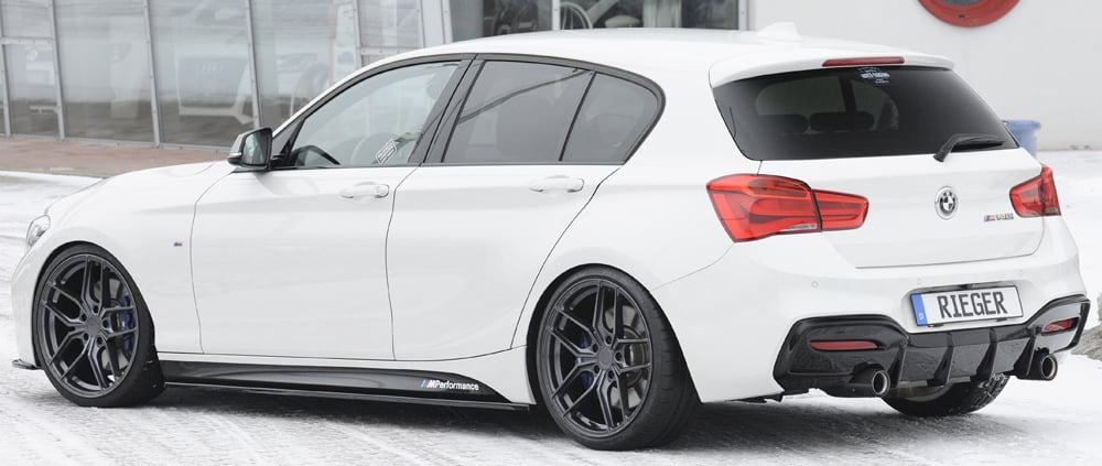 Rieger BMW M135i/M140i (F20/F21) Rear Bumper Diffuser - Gloss Black (2015-2019) - 00088171