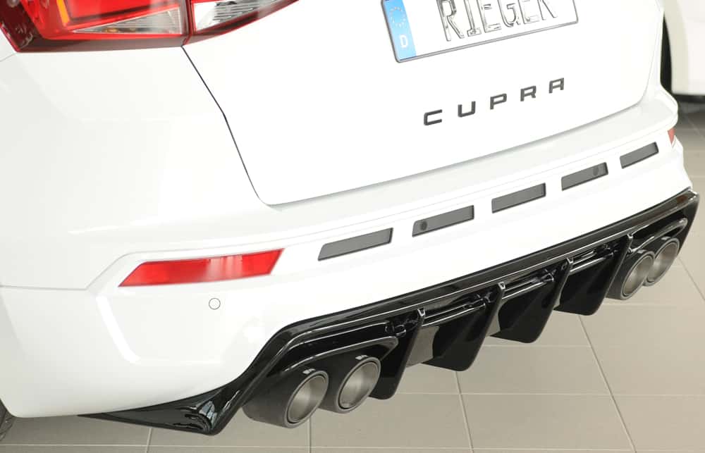 Rieger Cupra Ateca 4Drive (5FP) Rear Diffuser - Gloss Black (2018-2020) - 00088228