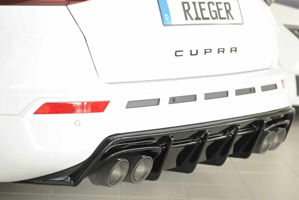 Rieger Cupra Ateca 4Drive (5FP) Rear Diffuser - Gloss Black (2018-2020) - 00088228