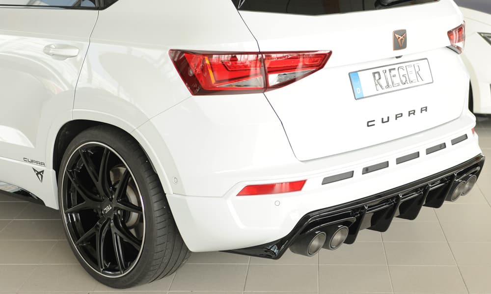 Rieger Cupra Ateca 4Drive (5FP) Rear Diffuser - Gloss Black (2018-2020) - 00088228