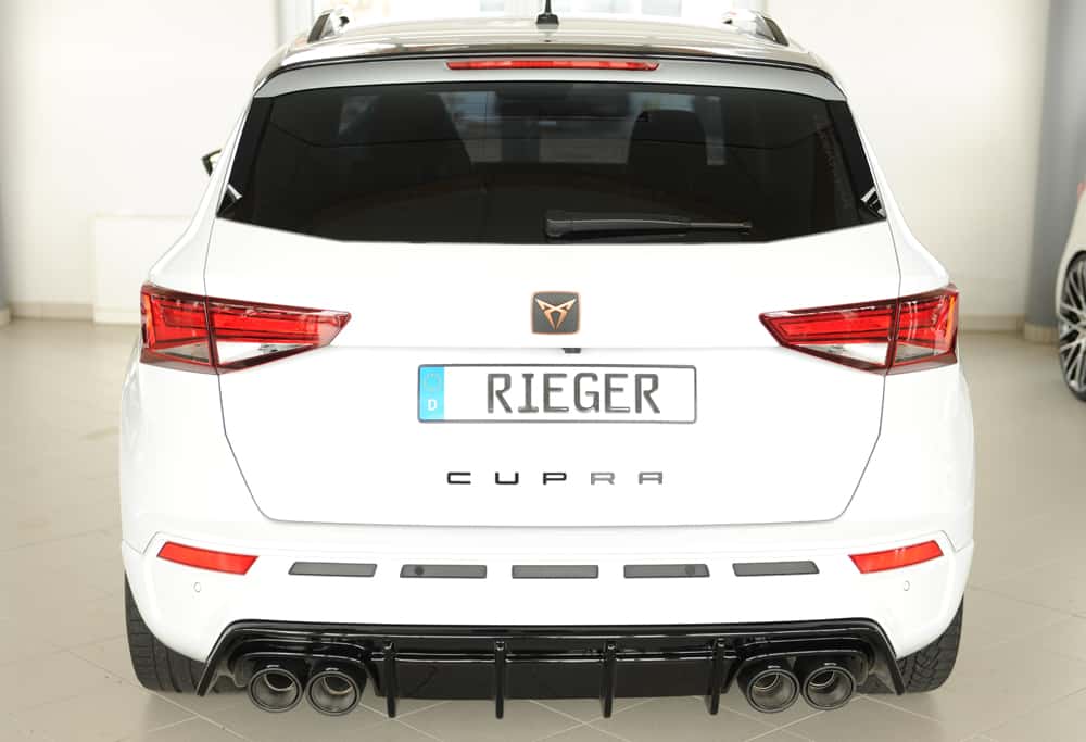 Rieger Cupra Ateca 4Drive (5FP) Rear Diffuser - Gloss Black (2018-2020) - 00088228