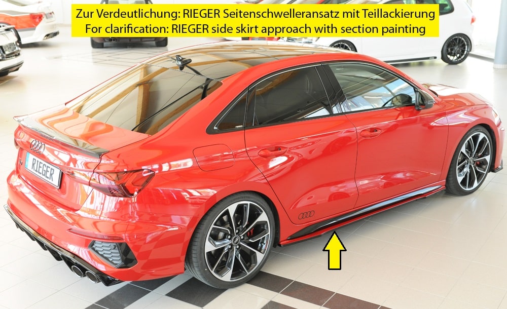 Rieger Audi S3 (8Y) Sportback/Saloon Side Splitters (Pair) (2020+)