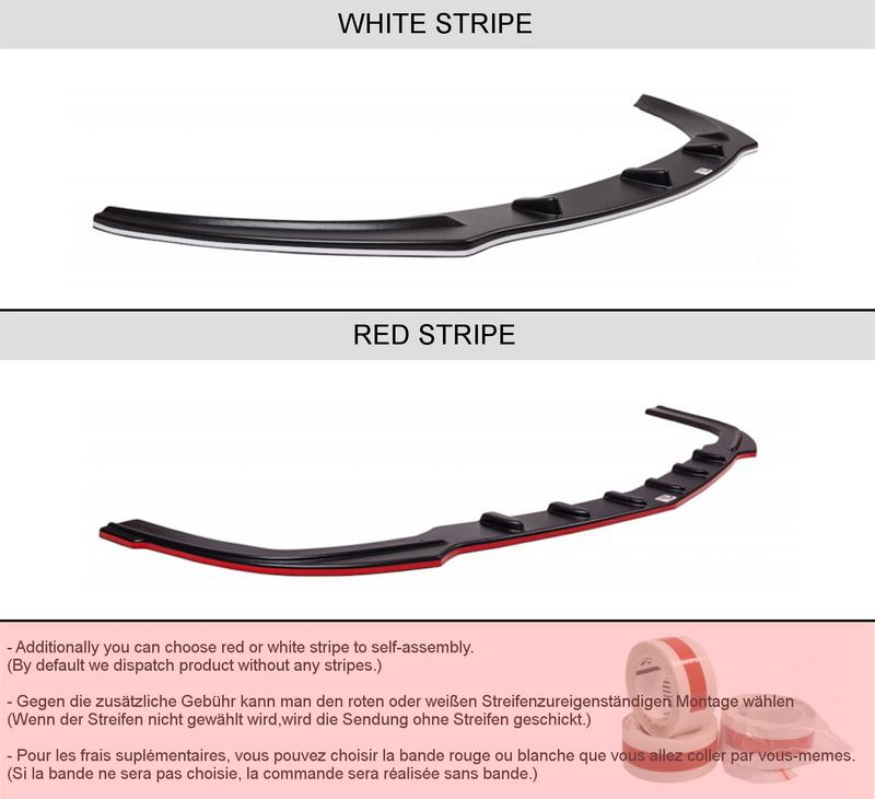 Maxton Design Central Rear Splitter BMW X4 M-Pack (With A Vertical Bar) - BM-X4-26-MPACK-RD1+RD2