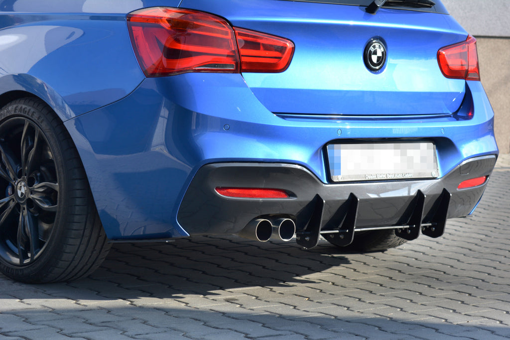 Maxton Design BMW 1-Series F20/F21 Rear Diffuser - M-Power Facelift - BM-1-F20F-M-CNC-RS1A