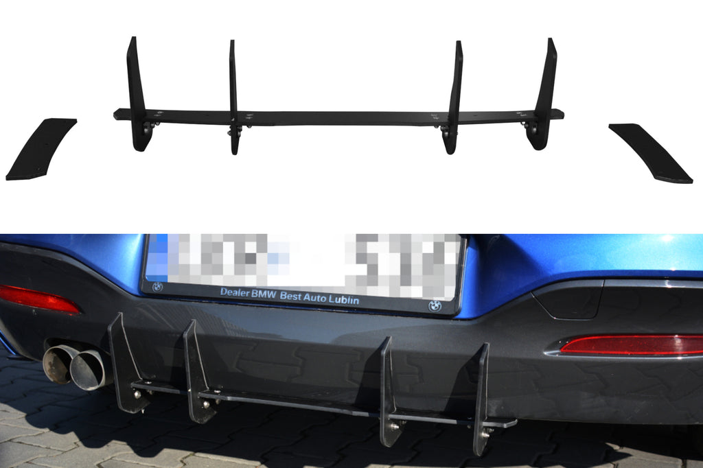 Maxton Design BMW 1-Series F20/F21 Rear Diffuser - M-Power Facelift - BM-1-F20F-M-CNC-RS1A