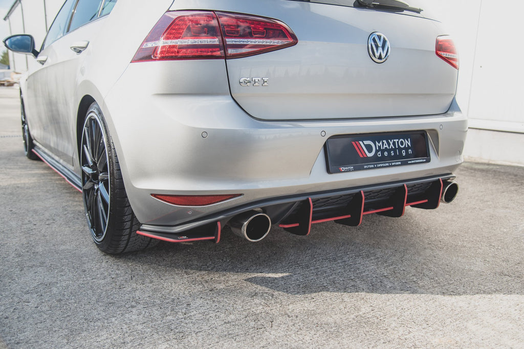 Maxton Design Racing Rear Diffuser V.1 VW Golf Mk 7 GTI 2013-2016 – VWGO7GTICNC-RS1