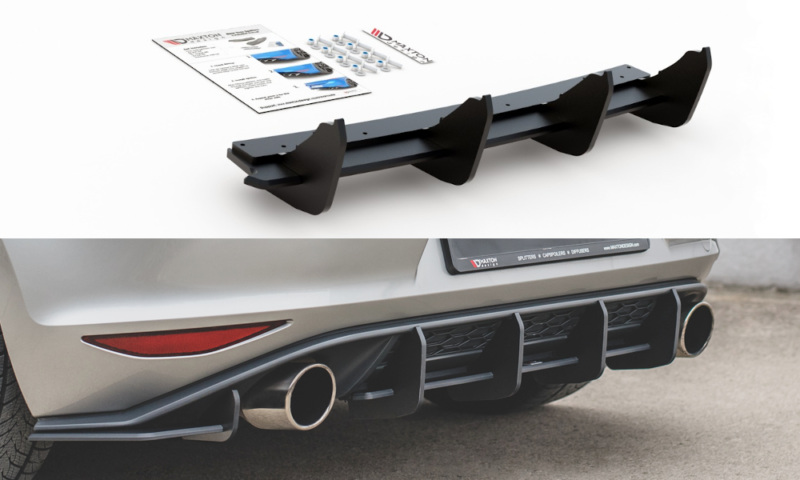 Maxton Design Racing Rear Diffuser V.1 VW Golf Mk 7 GTI 2013-2016 – VWGO7GTICNC-RS1