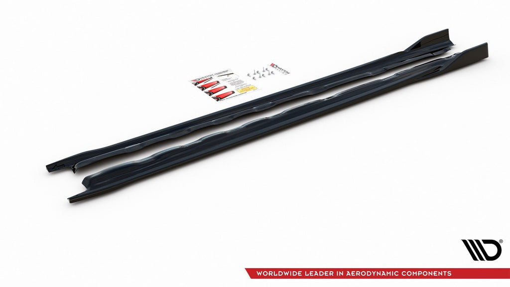 Maxton Design Side Skirts Diffusers V2 VW Golf Mk8 (2020-) - VW-GO-8-SD2