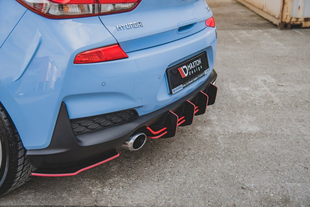 Maxton Design Racing Rear Diffuser V2 Hyundai I30 N Mk3 Hatchback (2017-) - HYI303NCNC-RS3A