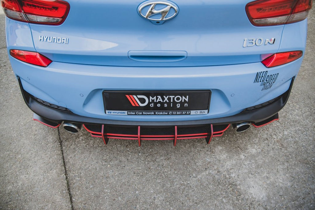 Maxton Design Racing Rear Diffuser V2 Hyundai I30 N Mk3 Hatchback (2017-) - HYI303NCNC-RS3A