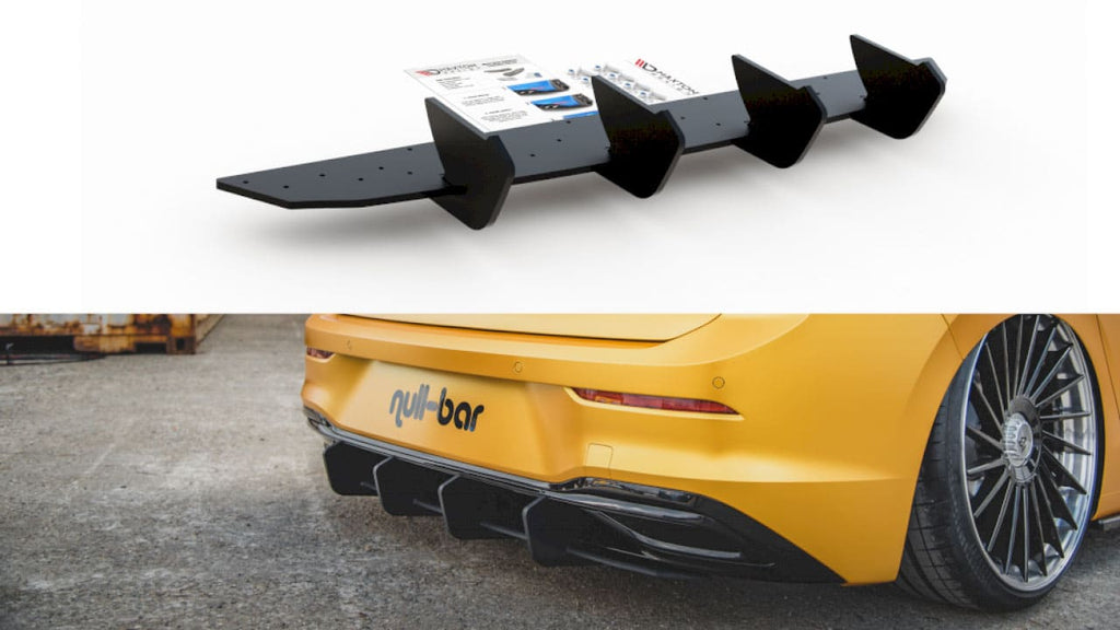 Maxton Design Racing Rear Diffuser V.2 VW Golf Mk8 (2020-) - VWGO8CNC-RS2