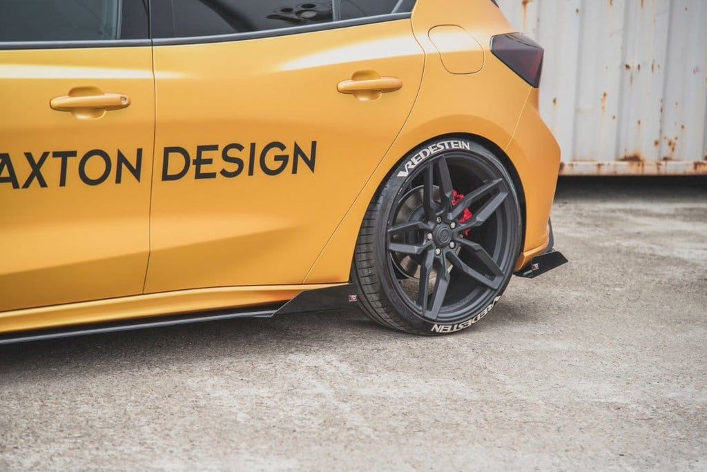 Maxton Design Racing Side Skirt Splitters (+Flaps) Ford Focus Mk4 ST/ Mk4 ST Line (2019-) - FOFO4STCNC-SD1B+SRFA