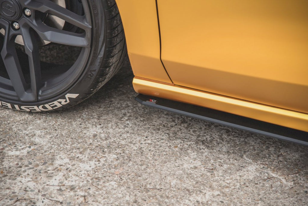 Maxton Design Racing Side Skirt Splitters (+Flaps) Ford Focus Mk4 ST/ Mk4 ST Line (2019-) - FOFO4STCNC-SD1B+SRFA