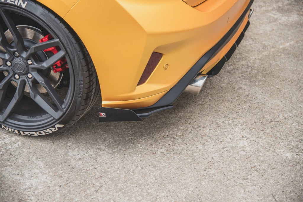 Maxton Design Racing Rear Side Splitters (+Flaps) Ford Focus ST Mk4 (2019-) - FOFO4STCNC-RSD1B+RSF1A