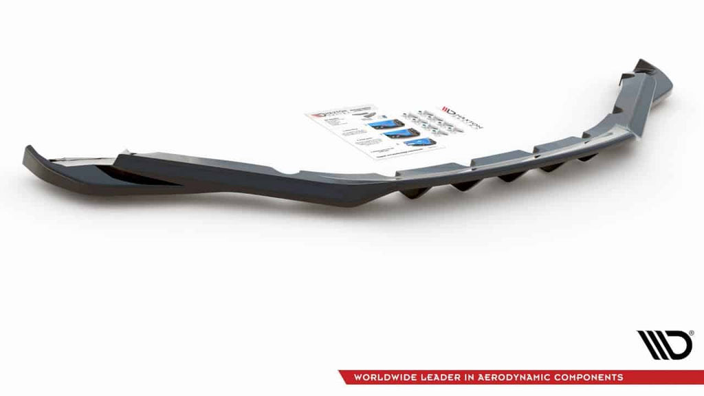 Maxton Design Central Rear Splitter (W/Vertical Bars) BMW i8 (2014-2020) – BM-i8-1-RD1+RD2