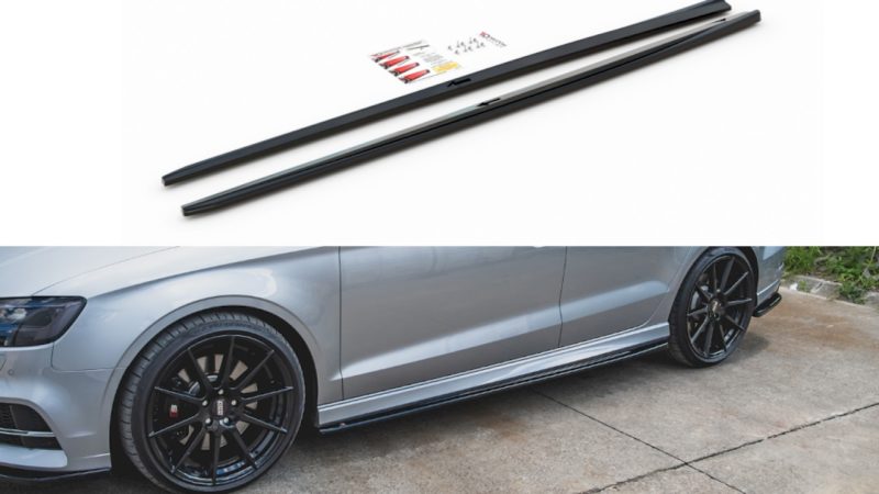 Maxton Design Side Skirts Diffusers V2 Audi S3 Sedan 8V Facelift (2016-2020) – AU-S3-3F-S-SD2