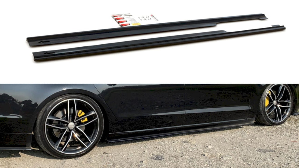 Maxton Design Side Skirts Diffusers Audi A8 Long D4 (2009-13) - AU-A8L-D4-SD1