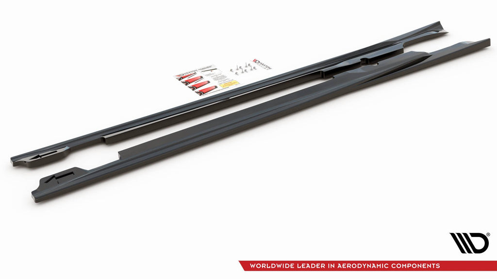 Maxton Design Side Skirts Diffusers V1 Porsche Panamera Turbo 970 Facelift (2013-2016) - PO-PA-970-T-SD1