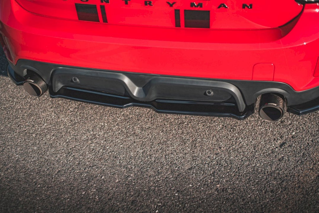 Maxton Design Central Rear Splitter Mini Countryman Mk 2 F60 JCW (2020+) - MC-CO-2-JCW-RD1