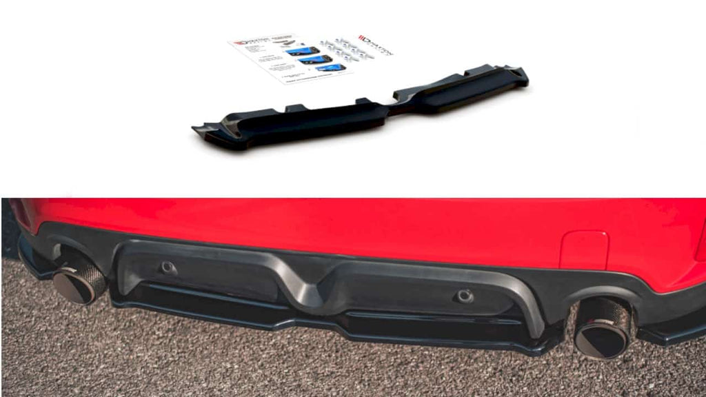 Maxton Design Central Rear Splitter Mini Countryman Mk 2 F60 JCW (2020+) - MC-CO-2-JCW-RD1