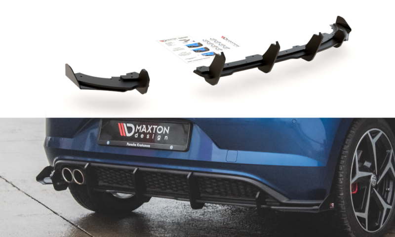 Maxton Design Maxton Racing Rear Valance (+Flaps) VW Polo GTI Mk6 (2017+) – VWPO6GTICNC-RS3+RSF1