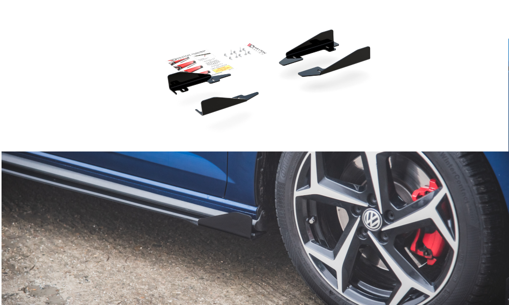 Maxton Design Side Flaps VW Polo GTI Mk6 (2017+) - VWPO6GTICNC-SF1