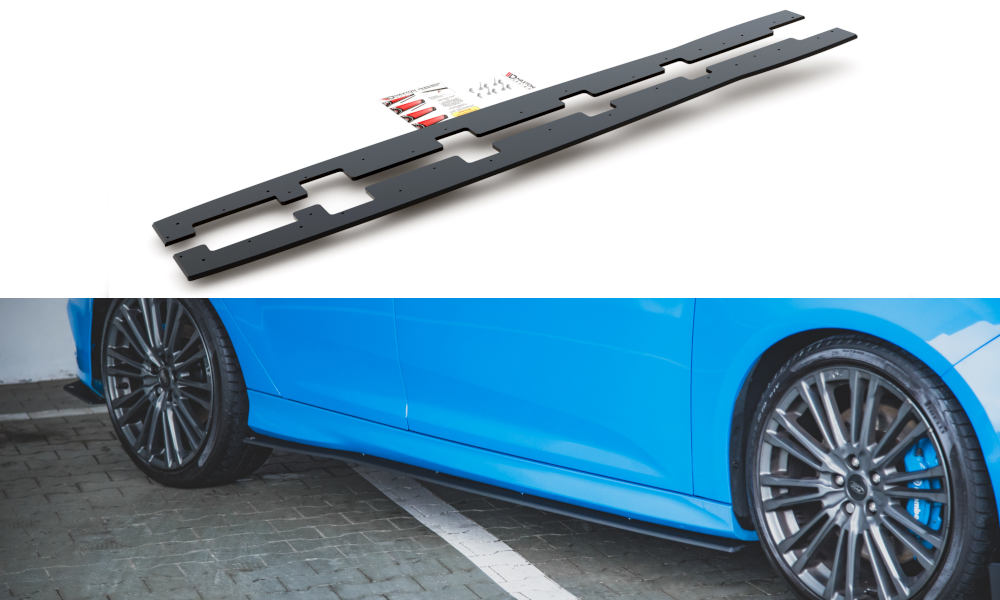 Maxton Design Racing Durability Side Skirts Diffusers Ford Focus RS Mk3 (2015-2018) - FOFO3RSCNC-SD1