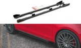 Maxton Design Racing Durability Side Skirts Diffusers (+Flaps) VW Golf GTI Mk6 (2008-2012) - VWGO6GTICNC-SD1+SRF1