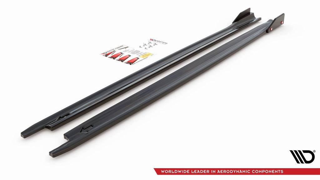 Maxton Design Side Skirts Diffusers (+Flaps) V2 Skoda Octavia RS Mk4 (2020+) - SK-OC-4-RS-SD2+SF