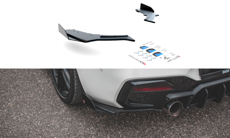 Maxton Design Racing Durability Rear Side Splitters V3 (+Flaps) BMW 1 F20 M-Pack Facelift/M140i (2015-2019) – BM1F20FMCNC-RSD3+RSF1