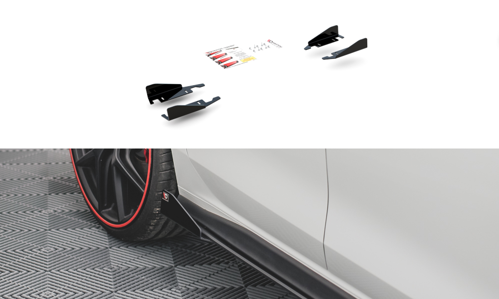 Maxton Design Side Flaps VW Golf 8 GTI/GTI Clubsport (2020+) - VWGO8GTICNC-SRF1