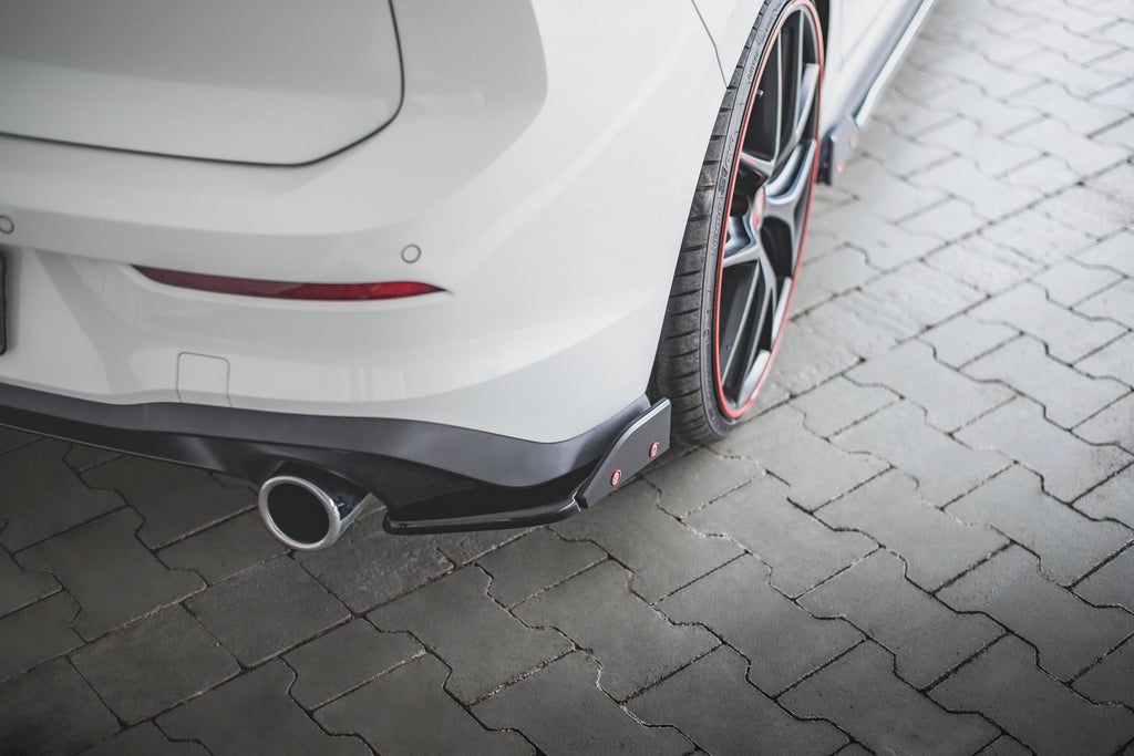 Maxton Design Rear Side Splitters (+Flaps) V.2 VW Golf 8 GTI (2020+) - VW-GO-8-GTI-RSD2+RSF