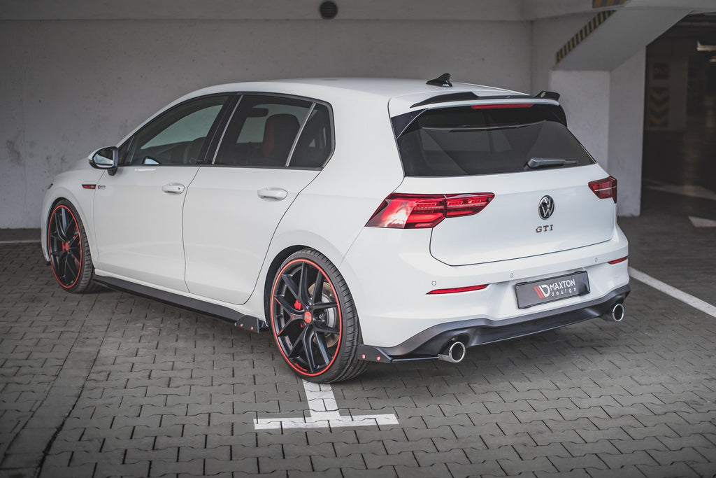 Maxton Design Rear Side Splitters (+Flaps) V.2 VW Golf 8 GTI (2020+) - VW-GO-8-GTI-RSD2+RSF