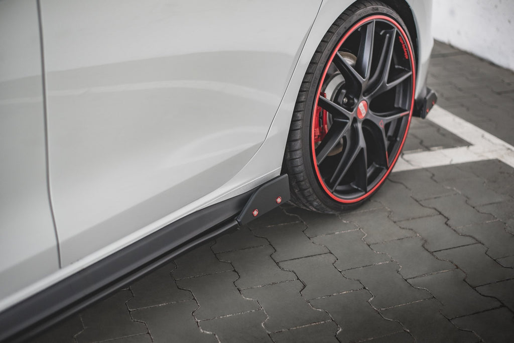 Maxton Design Side Skirts Diffusers (+Flaps) V2 VW Golf 8 GTI/GTI Clubsport (2020+) - VW-GO-8-GTI-SD2+SF