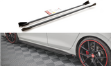 Maxton Design Racing Durability Side Skirts Diffusers (+Flaps) VW Golf 8 GTI/GTI Clubsport (2020+) - VWGO8GTICNC-SD1+SRF1