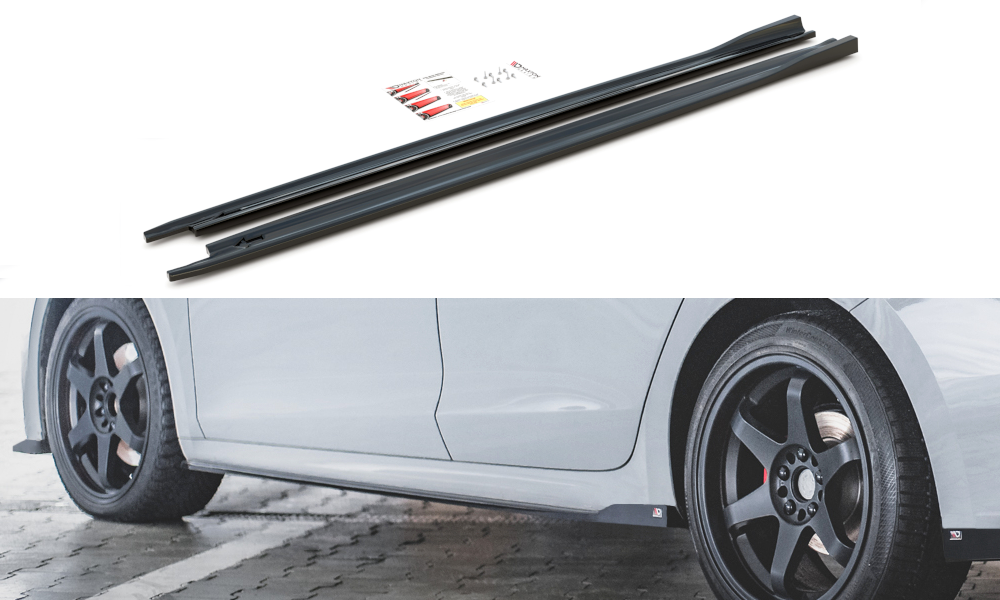 Maxton Design Side Skirts Diffusers V3 Skoda Octavia RS Mk4 (2020+) - SK-OC-4-RS-SD2