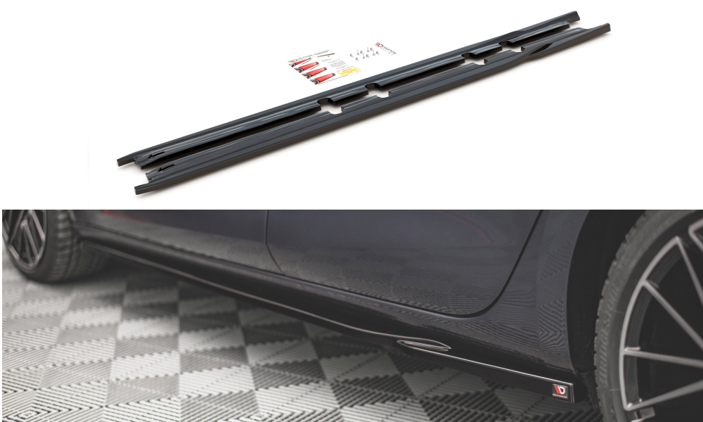 Maxton Design Side Skirts Diffusers V1 Seat Leon FR Mk4 (2020+) - SE-LE-4-FR-SD1