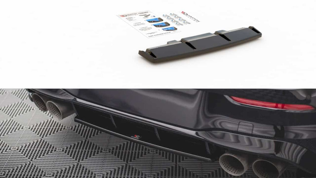 Maxton Design Rear Splitter VW Golf R Mk 8 (2020-) - VW-GO-8-R-RD1