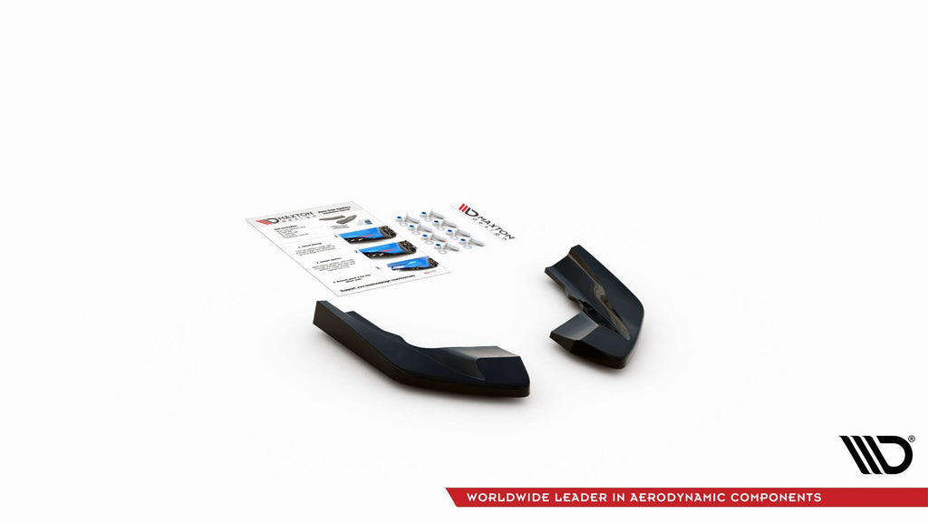 Maxton Design Rear Side Splitters V.2 VW Golf R Mk8 (2020+) - VW-GO-8-R-RSD2