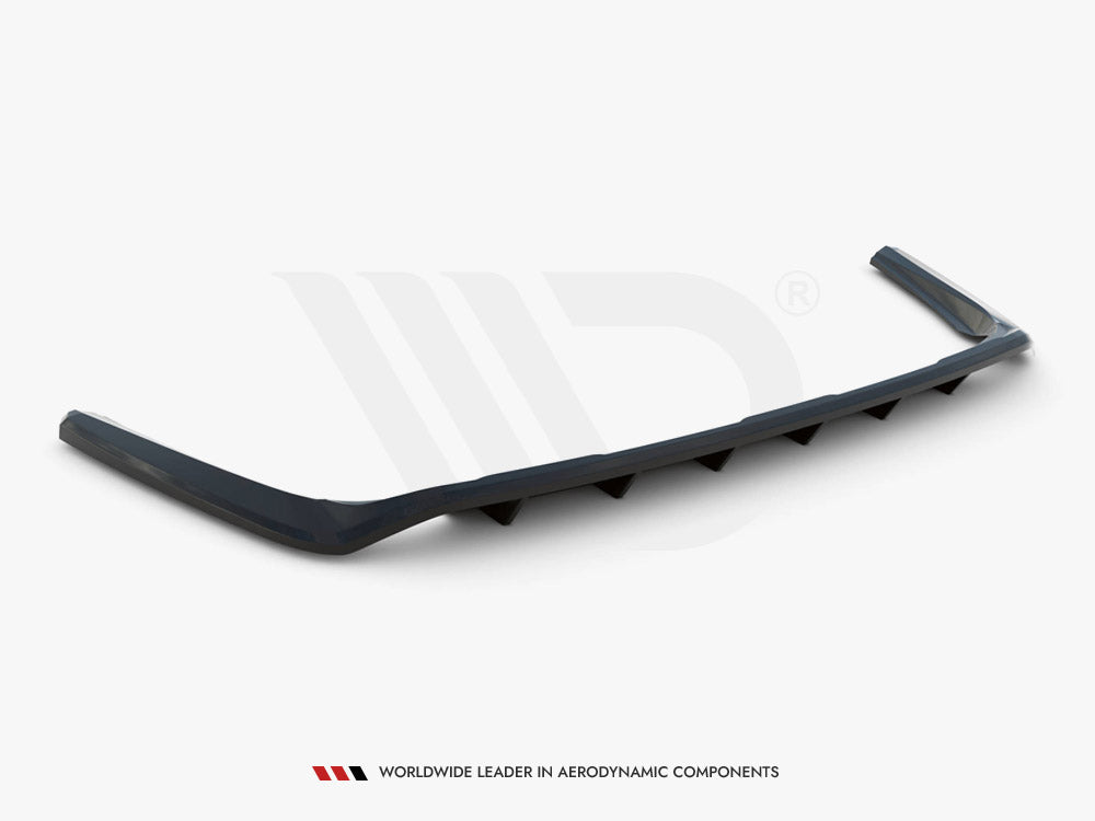 Maxton Design Central Rear Splitter (Vertical Bars) Toyota RAV4 Mk5 (2019-) - TO-RAV4-5-RD1+RD2