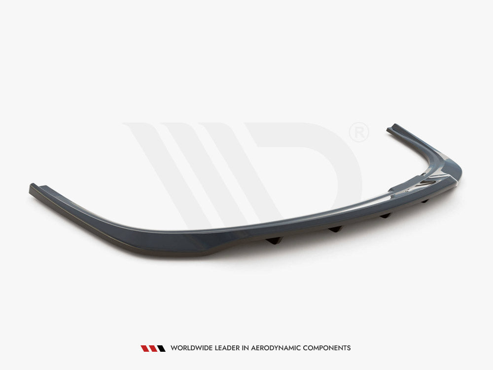 Maxton Design Central Rear Splitter (Vertical Bars) Skoda Fabia Combi Mk3 (2014-2019) - SK-FA-3-RD1+RD2