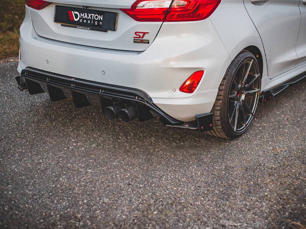 Maxton Design Rear Side Splitters (+Flaps) V.4 Ford Fiesta Mk8 ST (2018-) - FO-FI-8-STLINE-RSD4+RSF