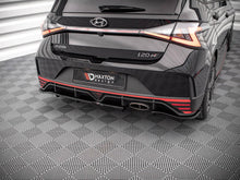 Load image into Gallery viewer, Maxton Design Central Rear Splitter (Vertical Bars) Hyundai i20 N Mk3 (2020-) - HY-I20-3-N-RSD1+RD1