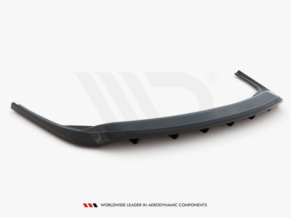 Maxton Design Central Rear Splitter (Vertical Bars) Skoda Fabia Combi Mk3 Facelift (2019-) - SK-FA-3F-K-RD1+RD2