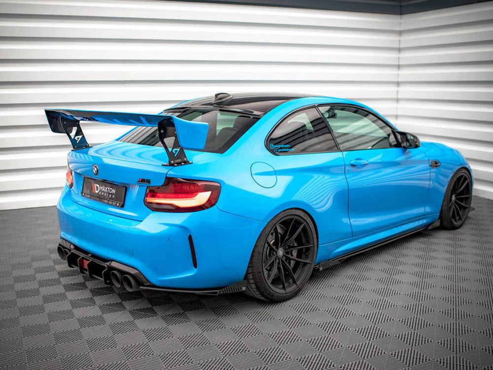 Maxton Design Street Pro Rear Side Splitters (+Flaps) BMW M2 F87 (2016-2020) - BM287MCOMPCNC-RSD1+RSF1